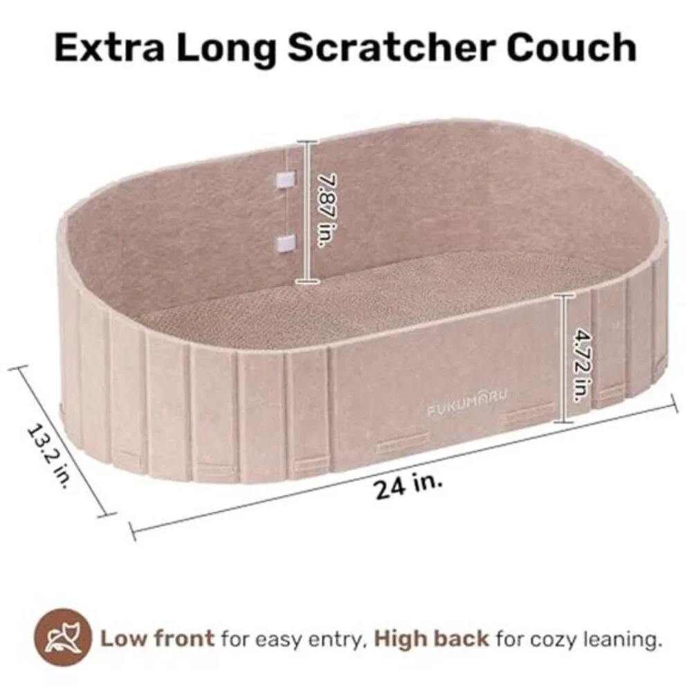 cat scratcher bed sofa shape cardboard scratching pad reversible cat lounge